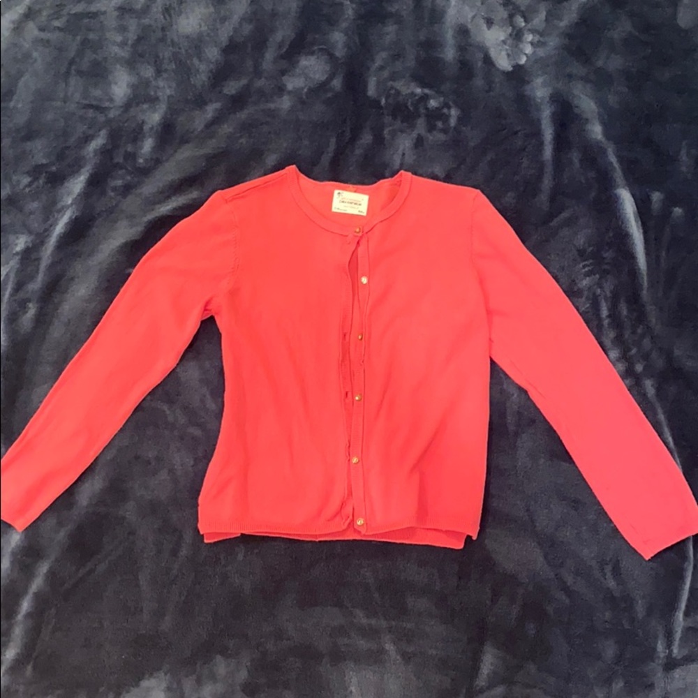 Hot Pink Zara Girls Knit Cardigan W/ Gold Buttons